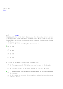 新视野大学英语视听说教程4(第二版)Unit3_test答案