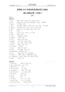 新课标2010年高考英语词组词汇大集合(新人教版必修1-必修5)