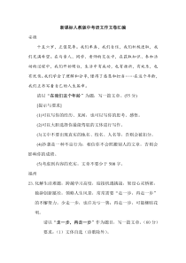 新课标人教版中考语文作文卷汇编