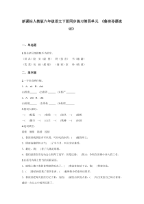 新课标人教版六年级语文下册同步练习第四单元