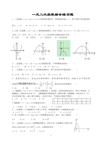 一元二次函数综合练习题