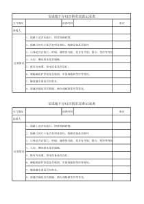 防护巡视记录本