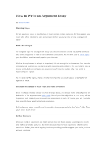 How-to-write-an-Argument-Essay