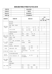 道路运输车辆技术等级评定外检记录表