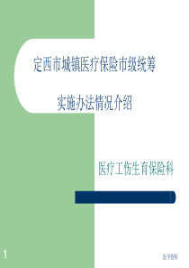 定西市城镇医疗保险市级统筹实施办法情况介绍