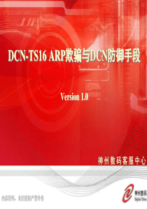 DCN-TS16ARP欺骗与DCN防御手段(v11)