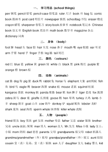 常用英语单词大全