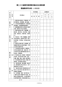 课堂教学评分表