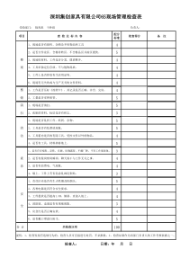 6S现场管理检查表