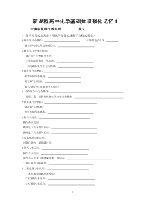 新课程高中化学基础知识强化记忆1