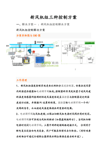 新风机组三种控制方案