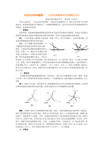 方法比知识更重要—介绍几种解答光学问题的方法