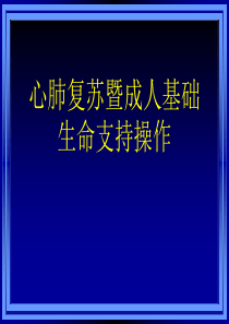 成人基础生命支持.