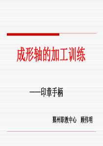 成形轴的加工训练印章手柄说课课件