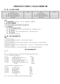 无锡创亚学会计无锡会计上岗证会计基础练习题