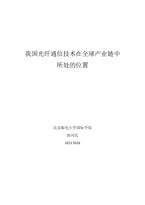 我国光纤通信技术在全球产业链中所处的位置