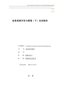 房地产经纪有限责任公司房地产销售管理信息系统课程设计报告-(信息系统开发与管理课程)