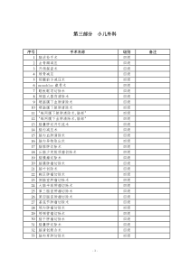 手术分级目录(2011年版)2