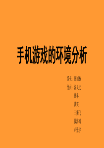 手机游戏的环境分析第10组