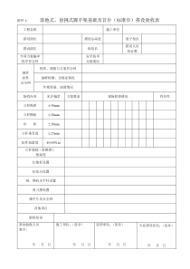 承重支模架脚手架搭设验收表