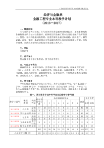 改13级金融工程教学计划