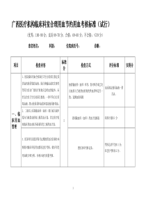 广西医疗机构临床科室合理用血节约用血考核标准