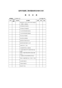 建筑工程交档案馆资料标准目录