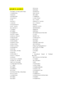 建筑类交通类期刊目录