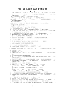 2011年小学数学总复习题库