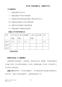 投资金融行业--金融资产讲义（DOC 50页）