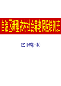 新型农村社会养老保险讲义