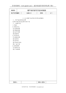 新产品开发可行性分析报告