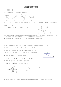 新人教版七年级数学下册期中考试题