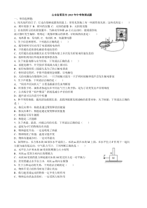 山东省莱芜市215年中考物理试题(word版,含答案)