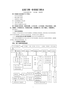 总复习第一阶段复习要点