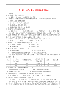 山西省运城市康杰中学高中地理第一章自然灾害与人类活动单元综合测试新人教版选修5