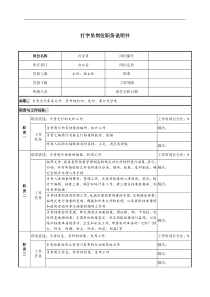 某市商业银行办公室打字员岗位职务说明书