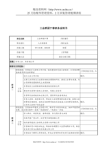 某市商业银行工会群团干事职务说明书