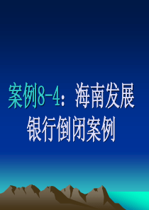 案例8-4海南发展银行倒闭案例