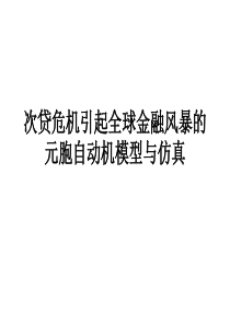 次贷危机引起全球金融风暴的元胞自动机模型