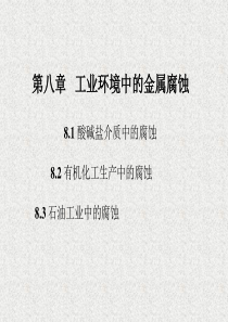 工业环境中的金属腐蚀.