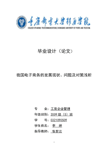 我国电子商务的发展现状问题及对策浅析