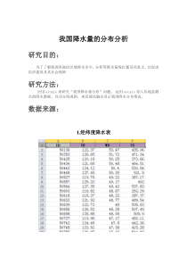 我国降水量的分布分析