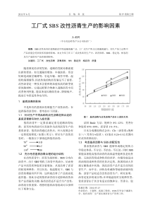 工厂式SBS改性沥青生产的影响因素