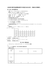 总结高中数学选修模块教学中的重点知识内容