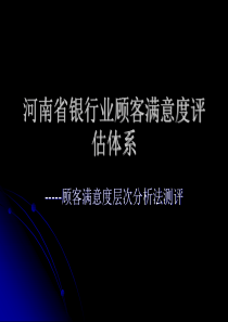 河南省银行业顾客满意度评估体系(1)