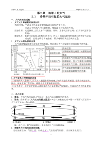 《地球上的大气》知识点总结