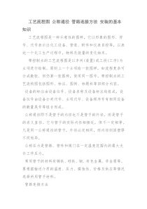 工艺流程图公称通径管路连接方法安装的基本知识