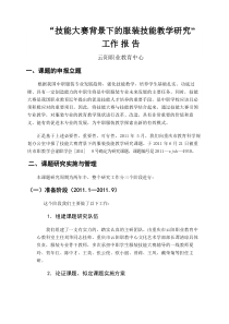 技能大赛背景下的服装技能教学研究工作报告