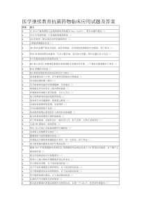 抗菌药物临床应用试题及答案